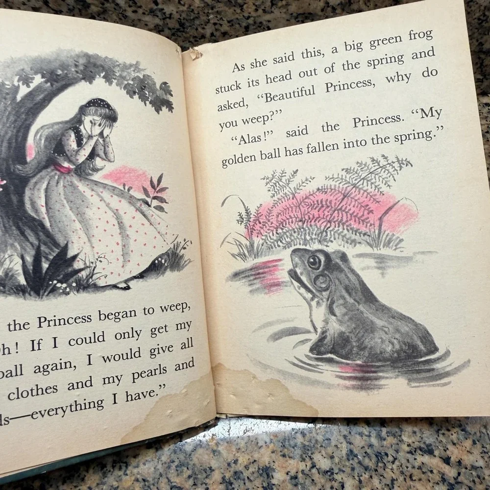 Vintage Once Upon A Time Rand McNally Junior Elf 1960 Hardcover Fairy Tale Book
